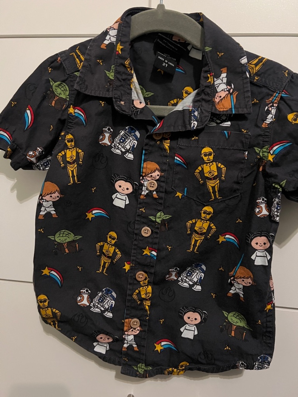 Star Wars Kids Black Character Print Short-Sleeve Shirt